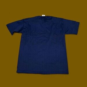 Vintage Y2K Navy Blue Pluma Short Sleeve Heavyweight T Shirt Made In USA Sz M